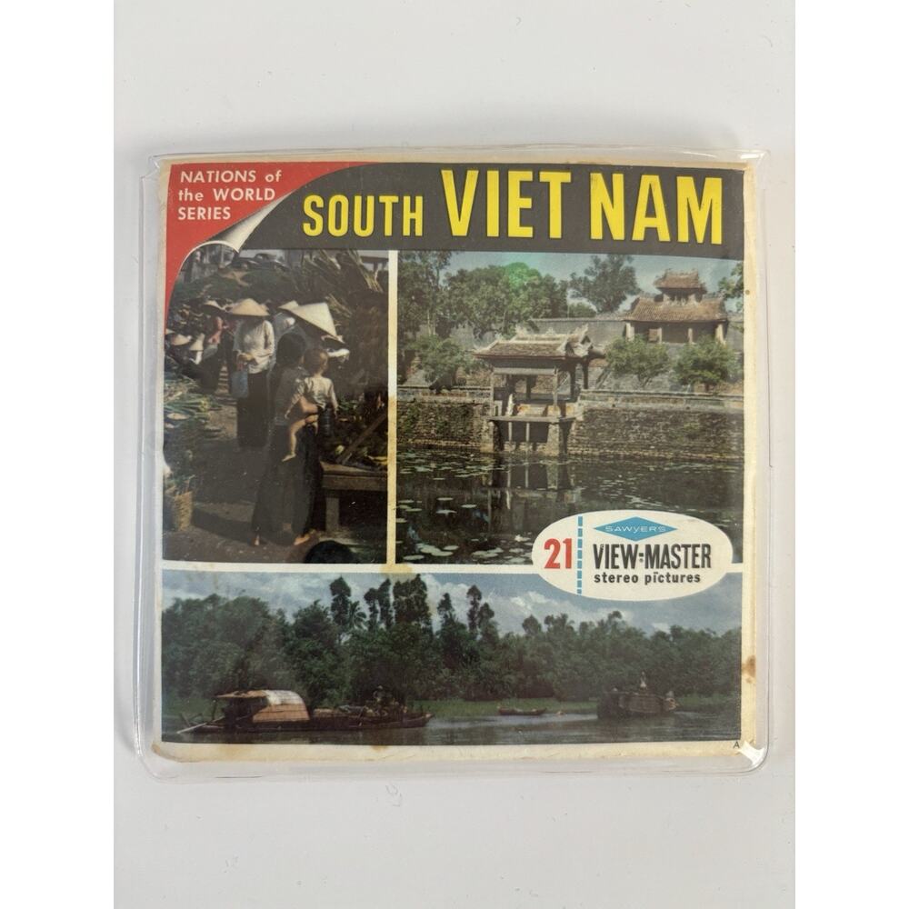 View-Master South Vietnam Nation of the World Stamp Sawyers B250 3 Reel Set